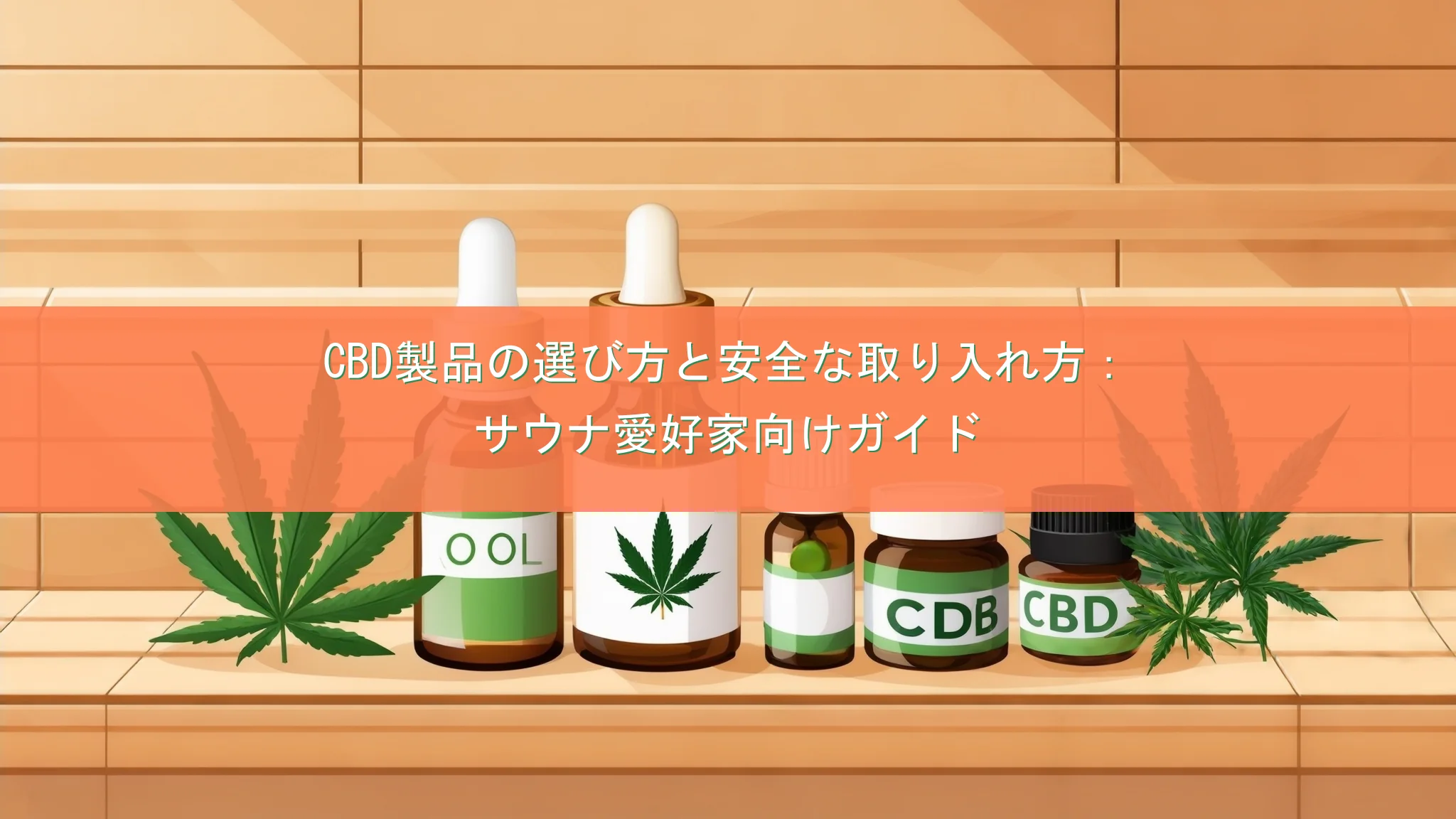 CBD製品の選び方と安全な取り入れ方：サウナ愛好家向けガイド